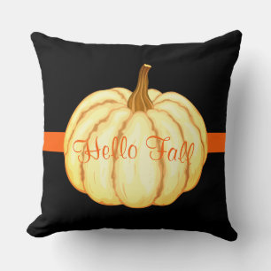 Fall Pumpkin Cotton Throw Pillow