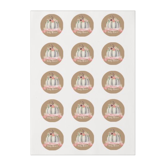 Fall Pumpkin Cupcake Edible Frosting Topper Edible Frosting Rounds (Sheet)
