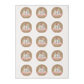 Fall Pumpkin Cupcake Edible Frosting Topper Rounds (Sheet)