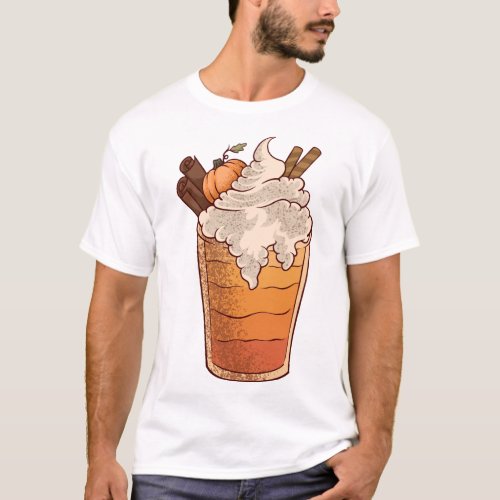 Fall Pumpkin Cute Thanksgiving Autumn Coffee T_Shirt