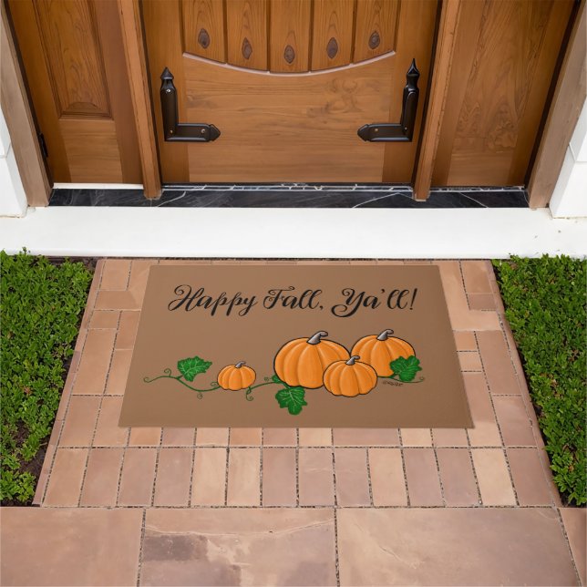 Fall Pumpkin Door Mat (Outdoor)