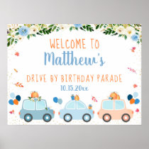 Fall Pumpkin Drive By Birthday Parade Welcome Poster