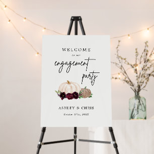 Fall Pumpkin Engagement Party Welcome Sign