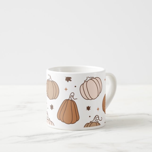 Fall Pumpkin Espresso Mug (Front Right)