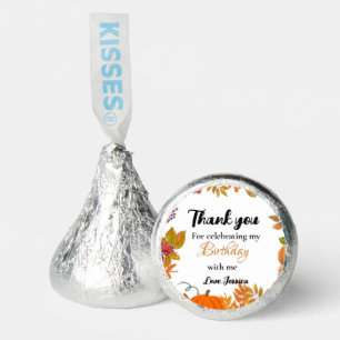 Fall Pumpkin First Birthday Thank you Hershey®'s Kisses®