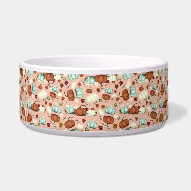 Fall Pumpkin Floral Bowl (Front)