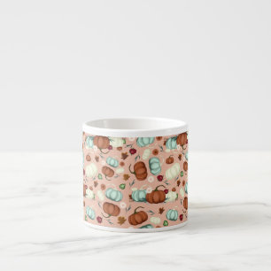 Fall Pumpkin Floral Espresso Cup