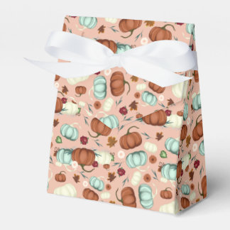 Fall Pumpkin Floral Favor Boxes