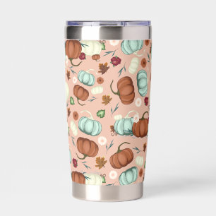 Fall Pumpkin Floral Insulated Tumbler