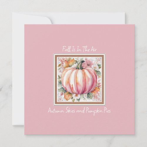 Fall Pumpkin Floral Invitation