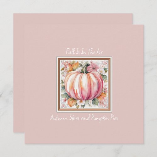 Fall Pumpkin Floral Invitation