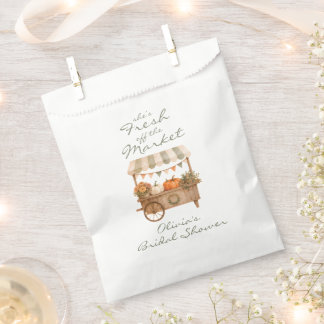 Fall Pumpkin Fresh off the Market Bridal Shower Favor Bag