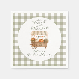 Fall Pumpkin Fresh off the Market Bridal Shower Napkins