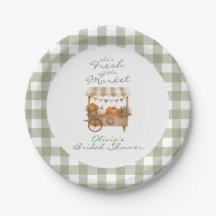 Fall Pumpkin Fresh off the Market Bridal Shower Paper Plates