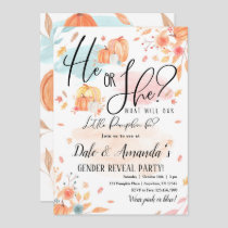 Fall Pumpkin Gender Reveal Invitation