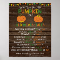 Fall Pumpkin Gender Reveal Old Wives' Tales Poster