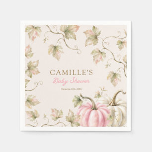Fall Pumpkin Girl Baby Shower Napkins