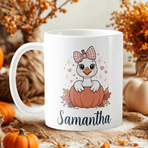 fall pumpkin goose cute coffee mug