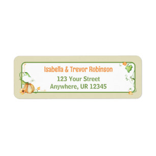 Fall Pumpkin Green Return Address Label