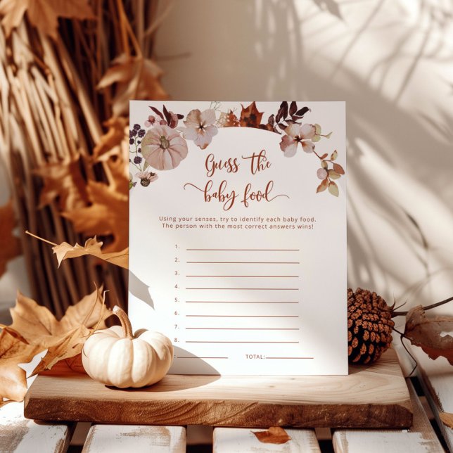 Fall pumpkin guess the baby food game (Creator Uploaded)