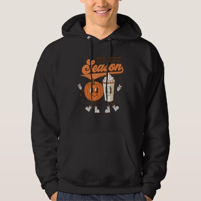 Fall Pumpkin Halloween Costume Tis The Season To B Hoodie (Front)