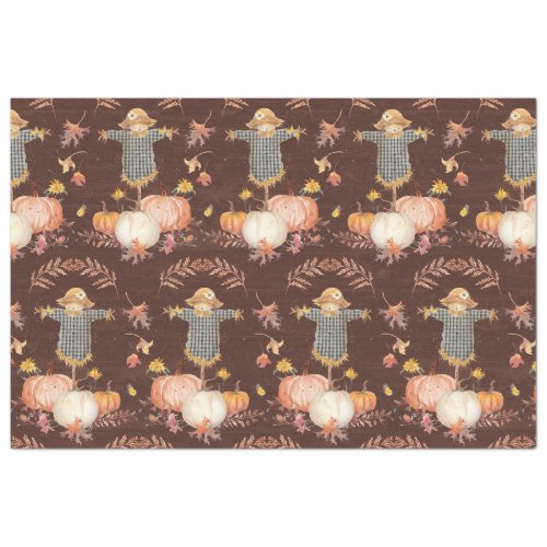 Fall Pumpkin Harvest Autumn Leaf Brown Decoupage Tissue Paper