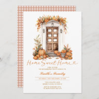 Fall Pumpkin Home Sweet Home Autumn Floral Party