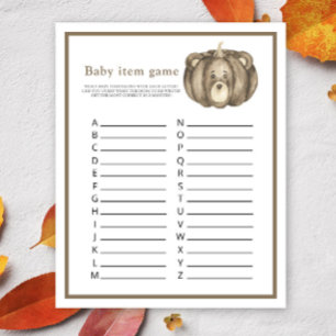 Fall pumpkin how bear - Baby Item Game