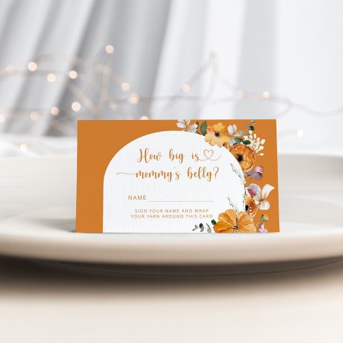 Fall pumpkin how big mommys belly enclosure card