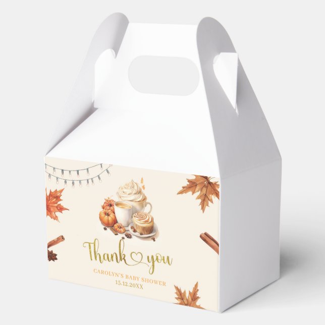 Fall Pumpkin is Brewing Coffee Shower Favor Box (Front)