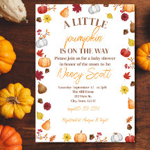 Fall Pumpkin Is on the way invitation