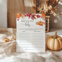 Fall pumpkin Name that song baby shower game