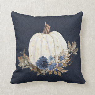 Blue pumpkin throw pillows on sale