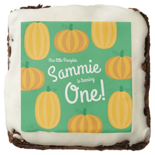 Fall Pumpkin Patch 1st Birthday Party Theme Brownie