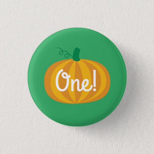 Fall Pumpkin Patch 1st Birthday Party Theme Button