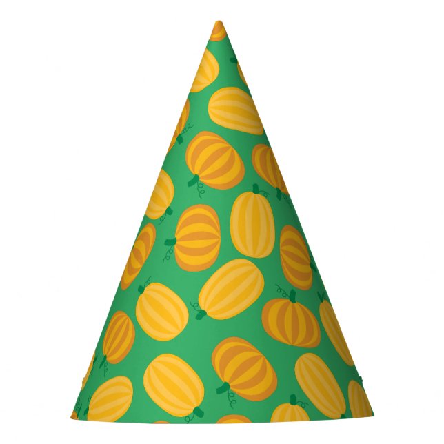Fall Pumpkin Patch 1st Birthday Party Theme Party Hat (Front)