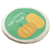 Fall Pumpkin Patch 1st Birthday Party Theme Sugar Cookie (Angled)