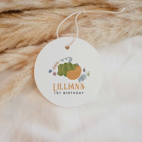 Fall Pumpkin Patch Birthday or Baby Shower Favor Tags