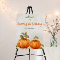 Fall Pumpkin Patch Birthday Welcome Sign