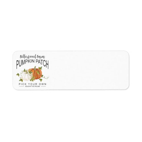 FALL PUMPKIN PATCH LABEL