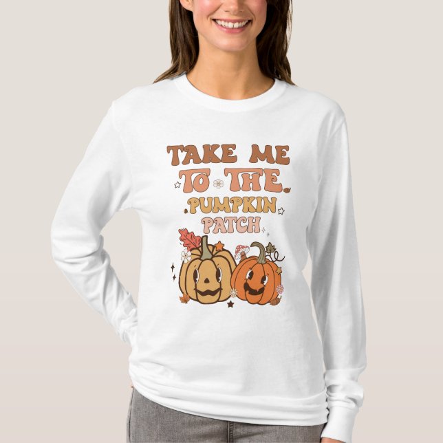 Fall Pumpkin patch lover fall fun  T-Shirt (Front)