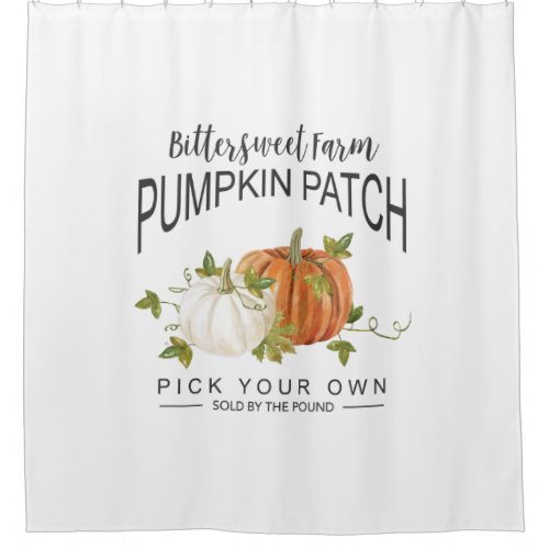 FALL PUMPKIN PATCH SHOWER CURTAIN