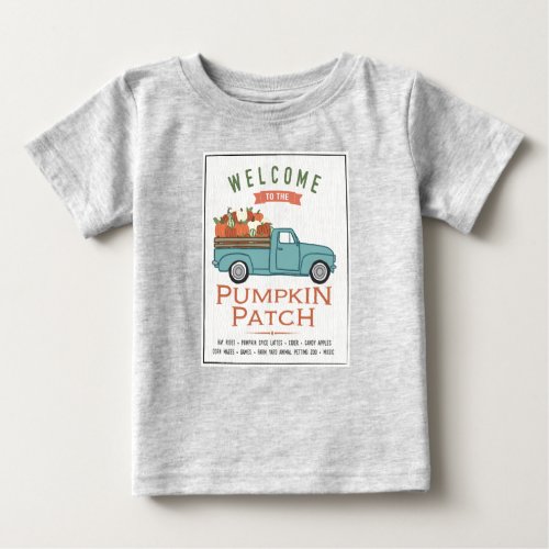 Fall Pumpkin Patch Truck Baby T_Shirt