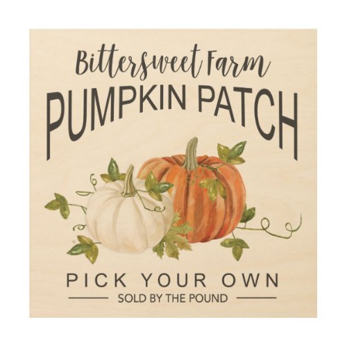 FALL PUMPKIN PATCH WOOD WALL ART