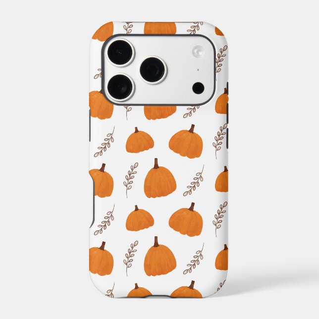 Fall Pumpkin Pattern Iphone Case (Back)