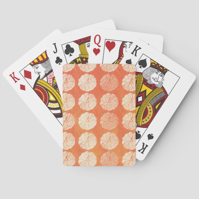 Fall Pumpkin Pattern Poker Cards (Back)