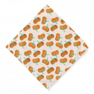 Fall Pumpkin Pattern Thanksgiving Harvest Orange Bandana