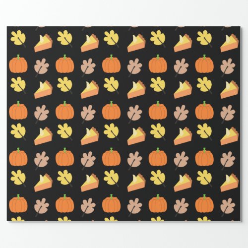 Fall Pumpkin Pattern Wrapping Paper