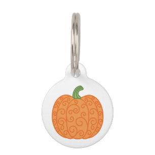 Fall Pumpkin Pet ID Tag