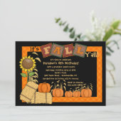 Fall Pumpkin Picking Party Invitation (Standing Front)